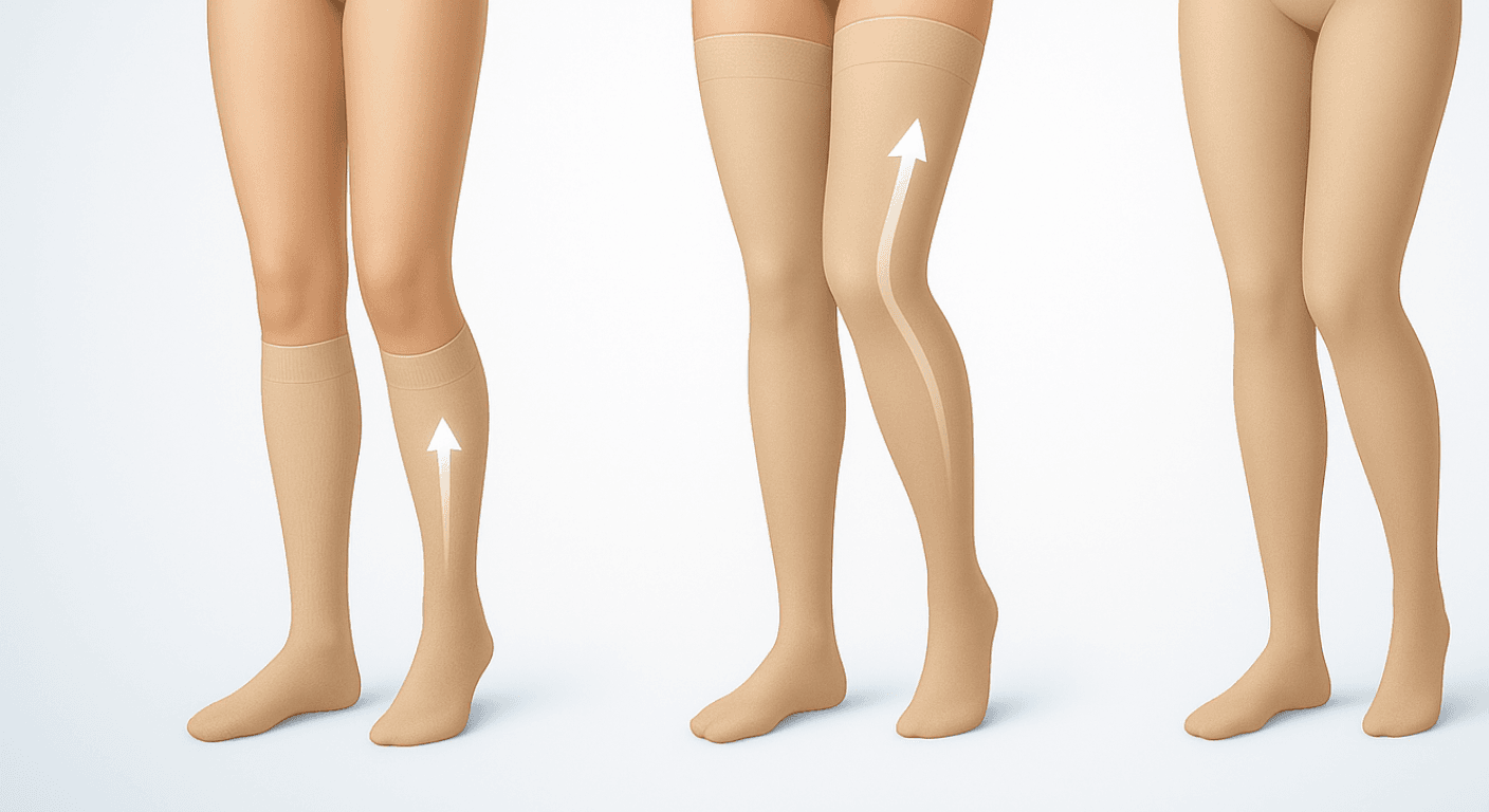 calf-Length vs. thigh-high vs. pantyhose