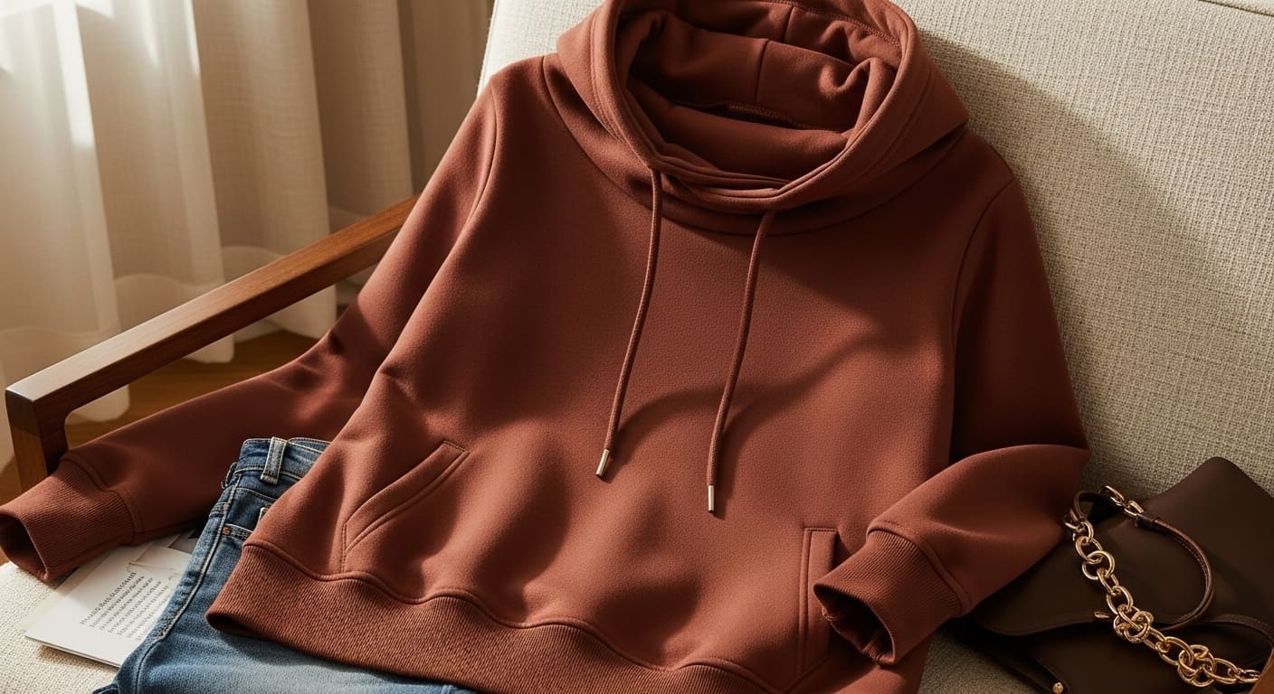 cowl neck hoodie
