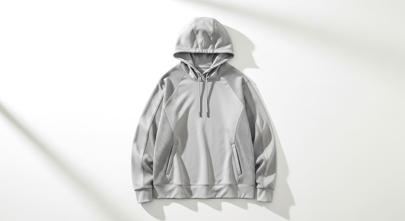 hoodie with mesh