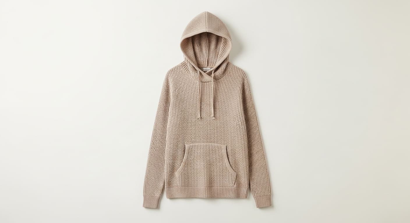 waffle knit hoodie