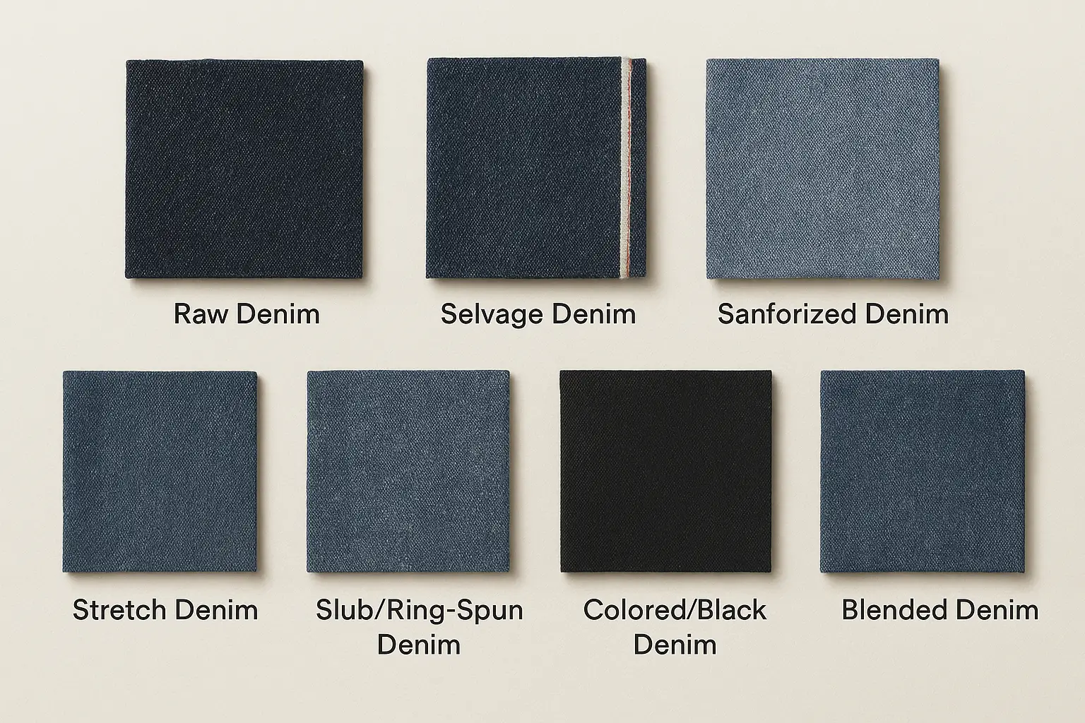 types of denim